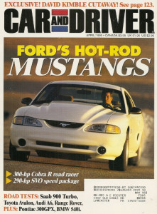 CAR & DRIVER 1995 APR - MUSTANGS, LINGENFELTER, 300GPX